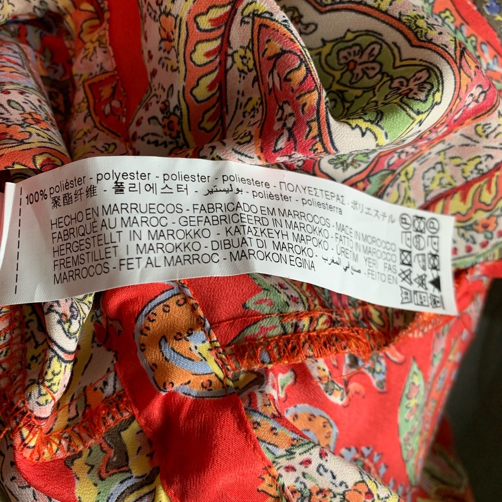 Zara Printed Top with Drawstring - Picture 8 of 8